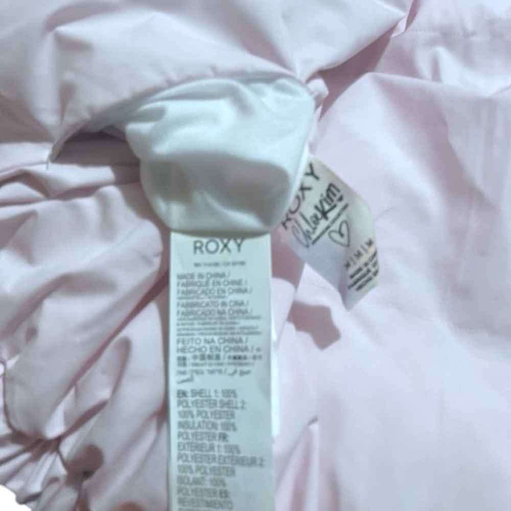 NWT $198 Roxy x Chloe Kim Reversible Puffer Bomber Jacket Sz m - Picture 7 of 11